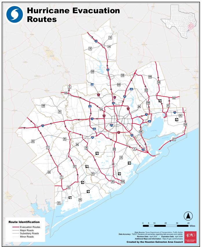 Hurricane Evacuation Routes